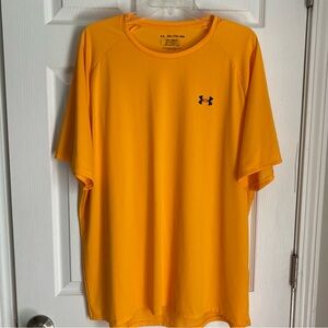 Men’s Under Armour Orangish Yellow The Tech Tee‎ Short Sleeve Shirt Size XXL